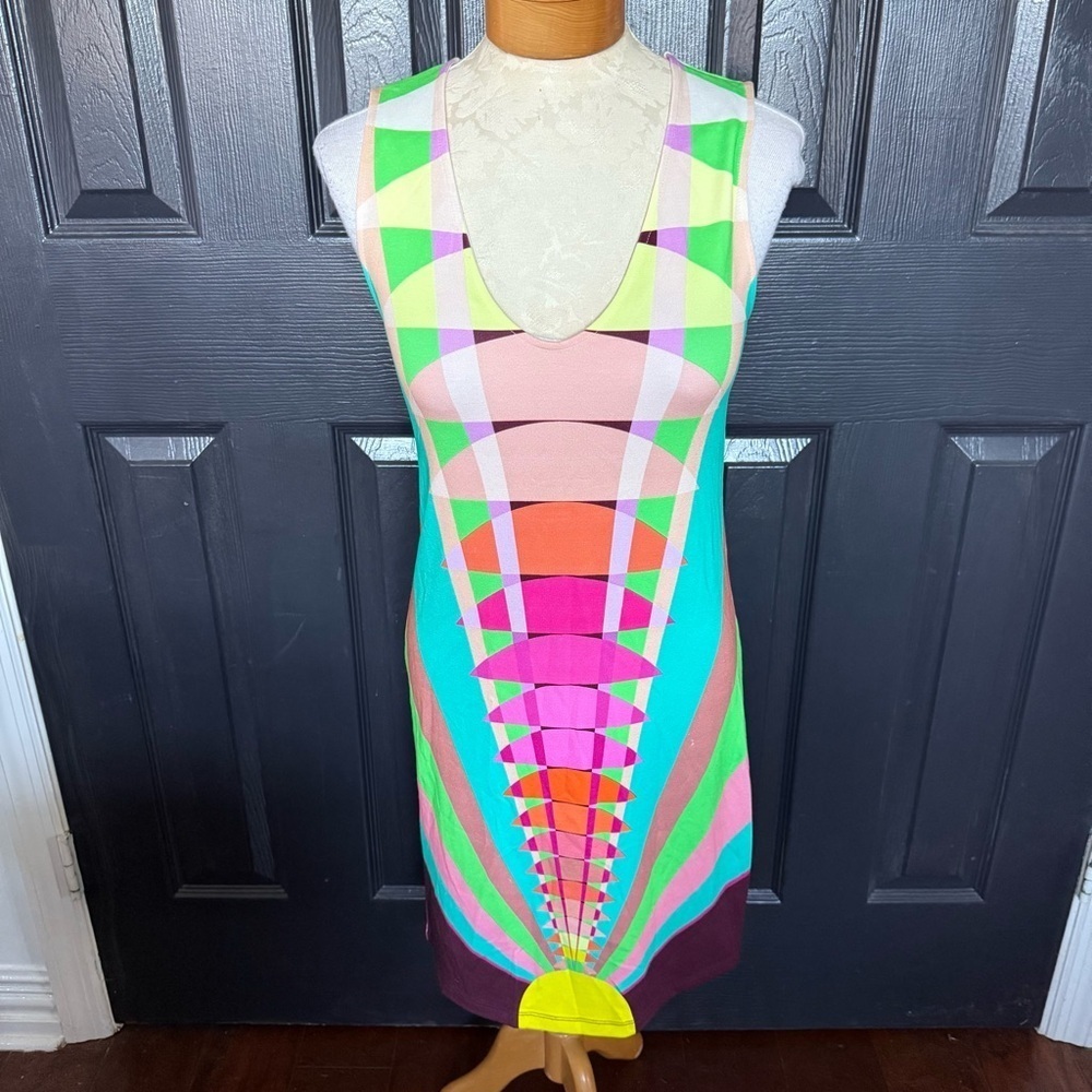 NWOT Mara Hoffman Beams Yellow Shift Dress XS - Picture 2 of 10